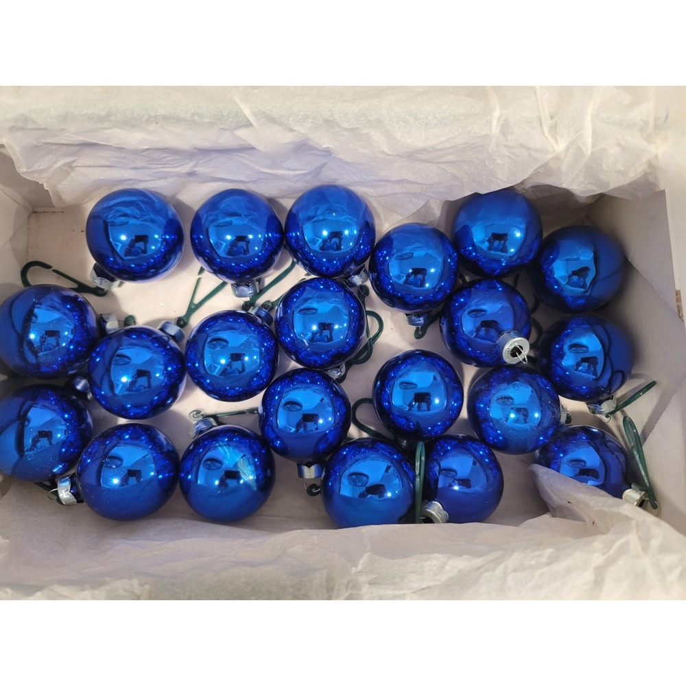 vintage rauch glass christmas ornaments set of blue 33 and 3 red small